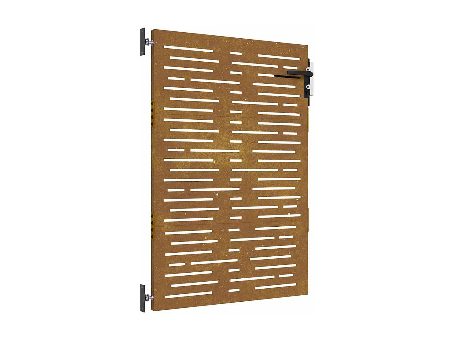 Cancello da giardino 85x150 cm in acciaio corten design quadrato