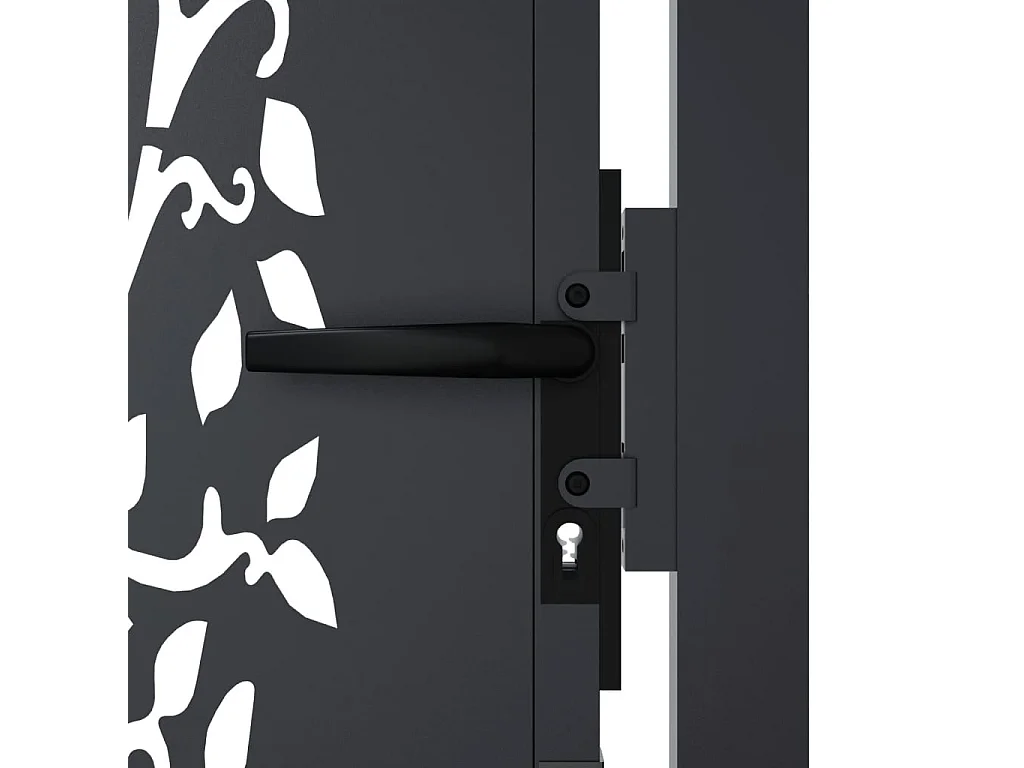 Antraciet tuinpoort 105x130cm stalen boomdesign