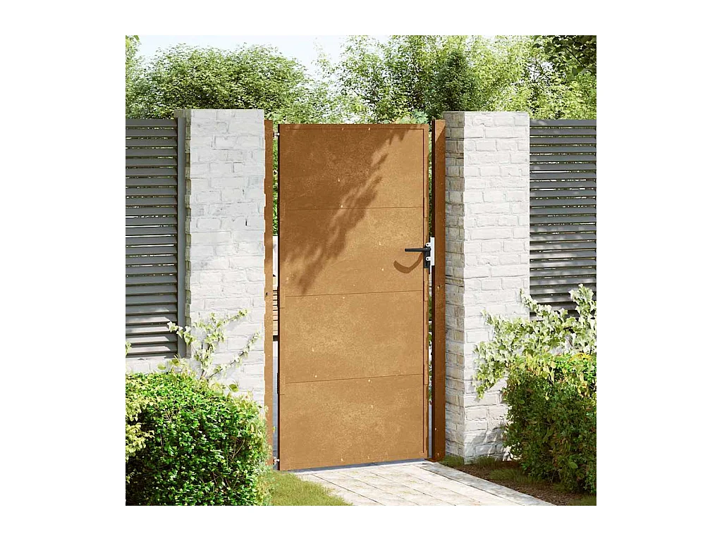 Tuinpoort 105x205 cm cortenstaal