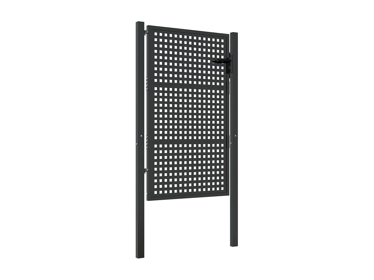 Puerta de jardín antracita 105 x 125 cm Acero