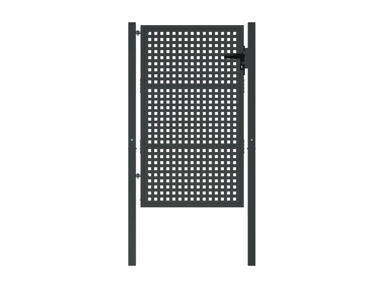 Puerta de jardín antracita 105 x 125 cm Acero