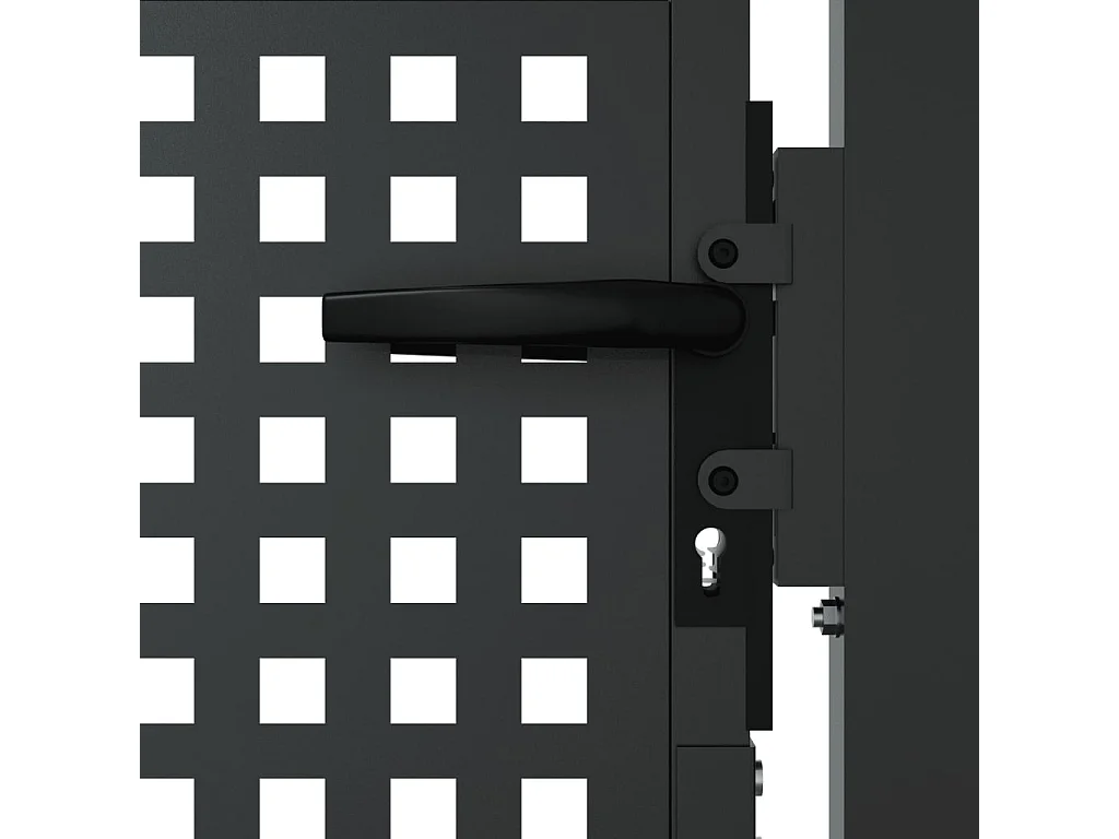 Puerta de jardín antracita 105 x 125 cm Acero