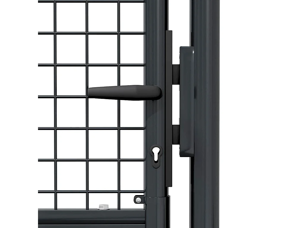 Cancello da giardino in rete di acciaio zincato 100 x 175 cm Grigio