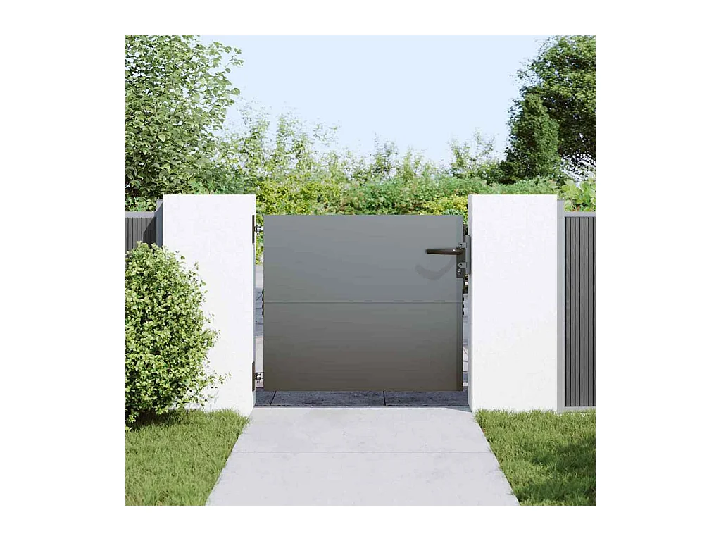 Zwarte tuinpoort 105 x 100 cm gepoedercoat staal