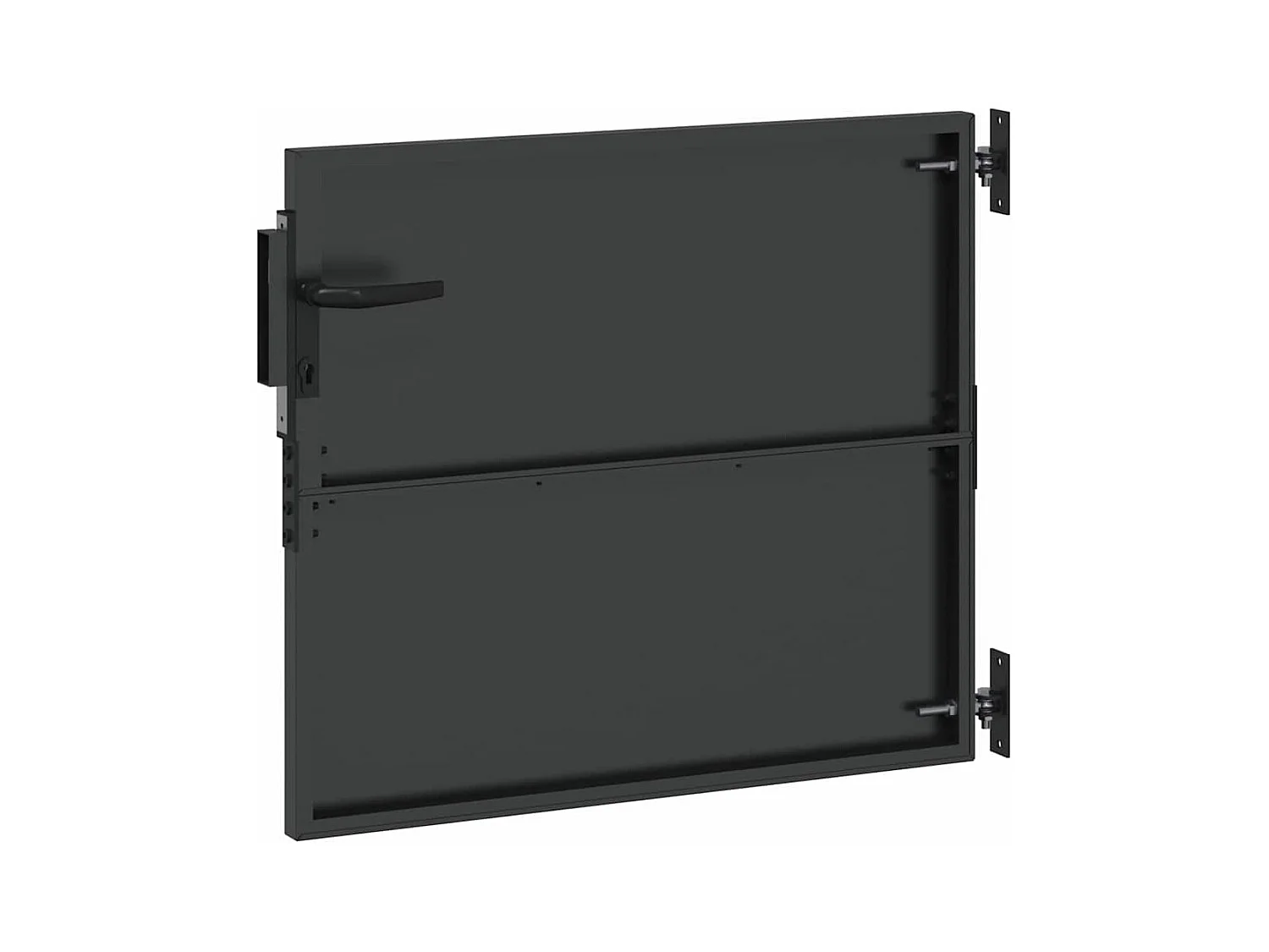 Zwarte tuinpoort 105 x 100 cm gepoedercoat staal