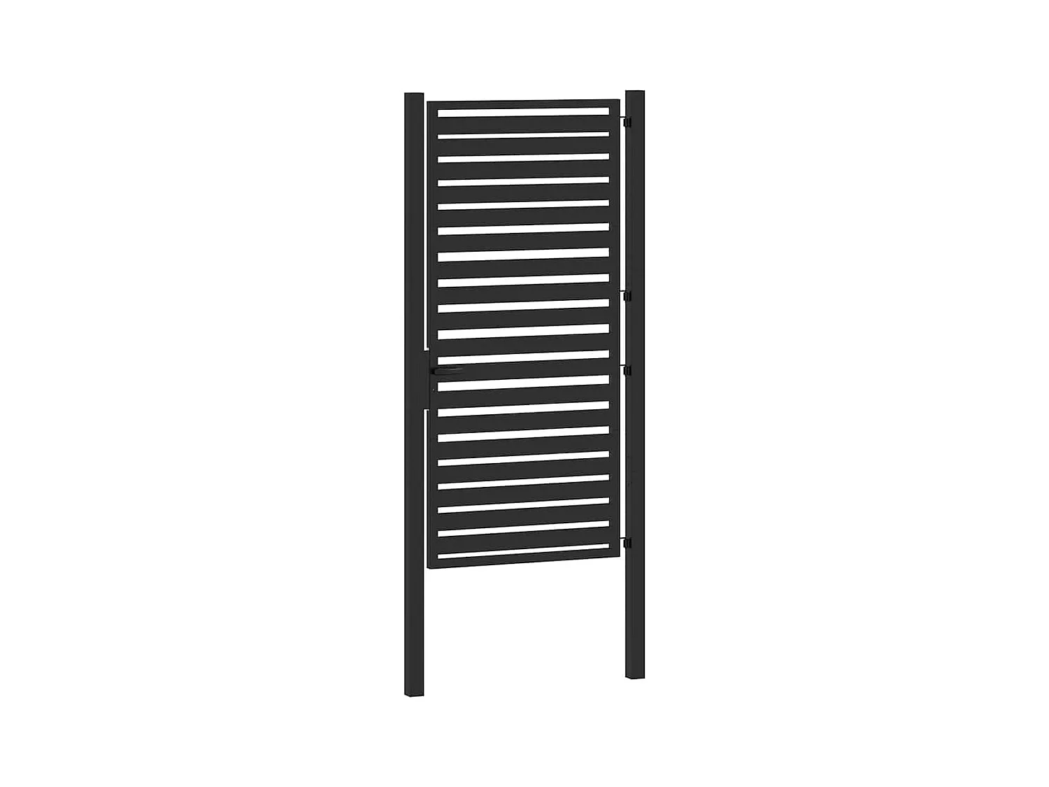 Portail de jardin verrouillable noir 100x180 cm aluminium