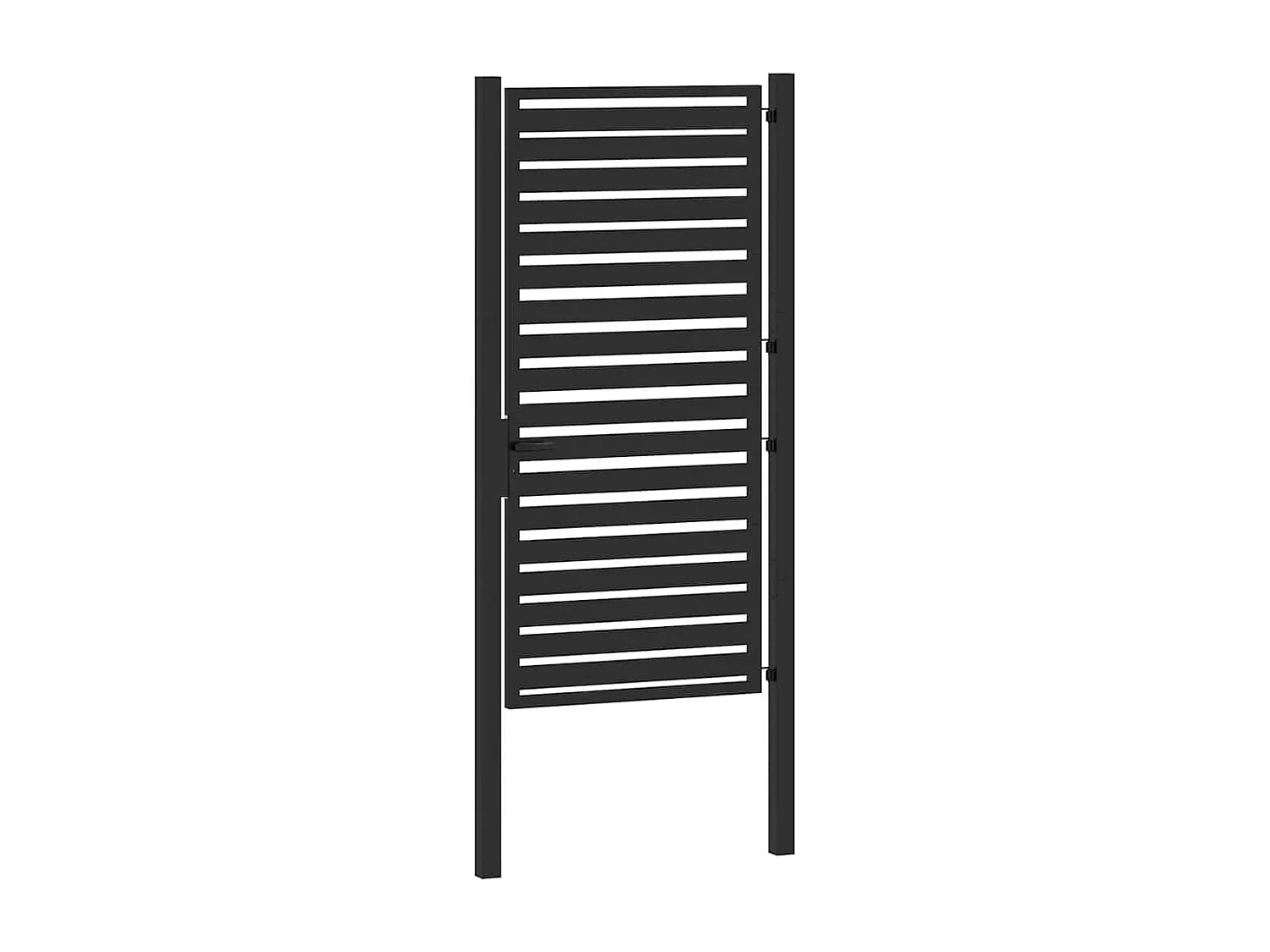 Portail de jardin verrouillable noir 100x180 cm aluminium