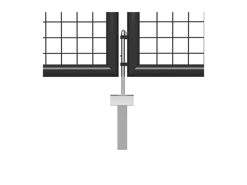 Portail de jardin Acier 400 x 100 cm Anthracite