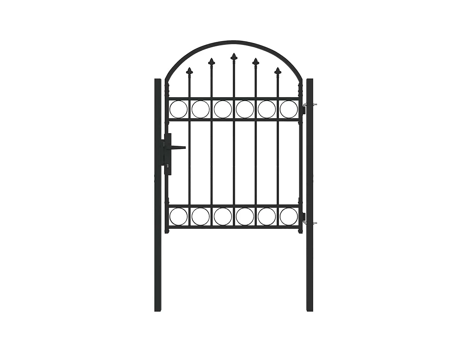 Cancello per recinzione grigio 100 x 125 cm in acciaio verniciato a polvere