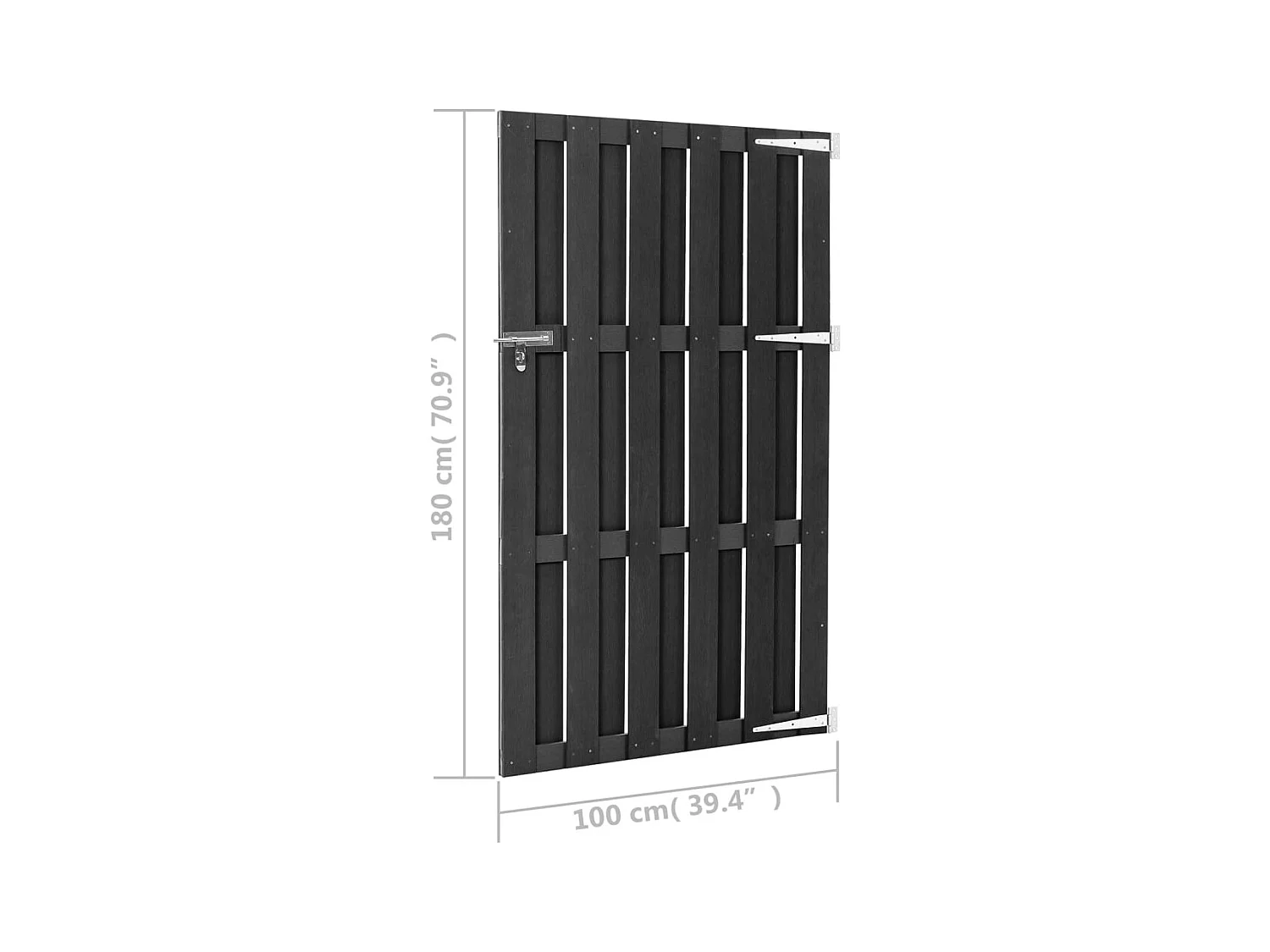 Portillon WPC 100x180 cm Gris