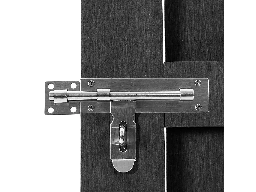 WPC Poort 100x180 cm Grijs