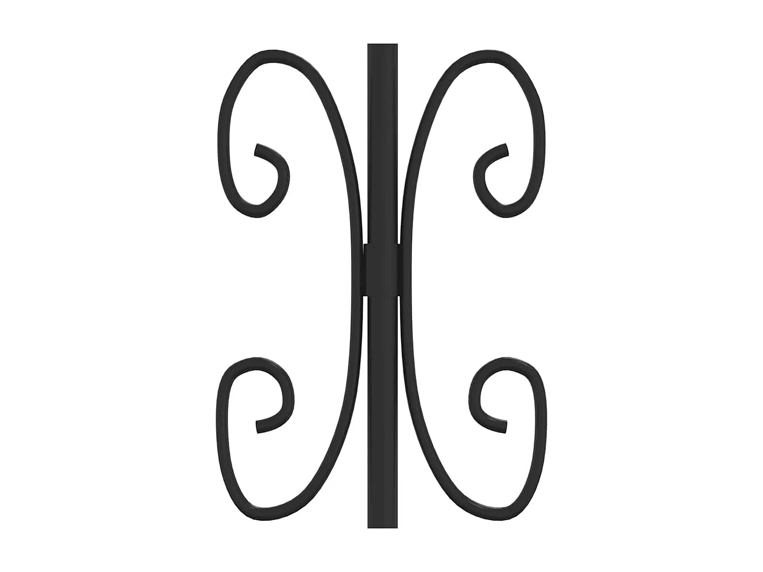 Cancello per recinzione con parte superiore a forma di lancia, nero, 103 x 150 cm, acciaio verniciato a polvere