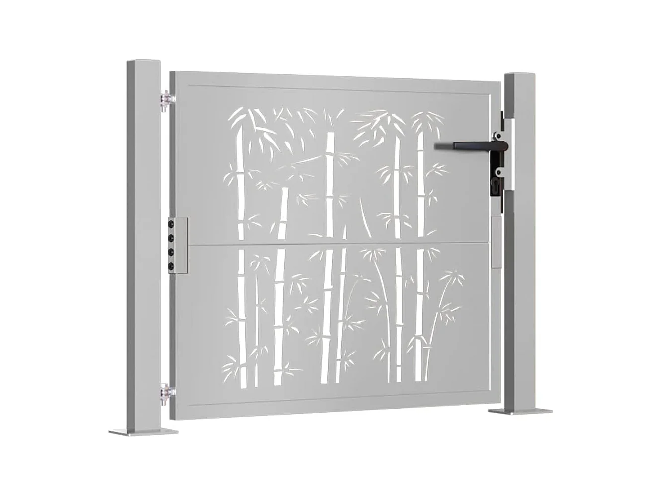 Tuinpoort 105x80 cm cortenstaal bamboe design