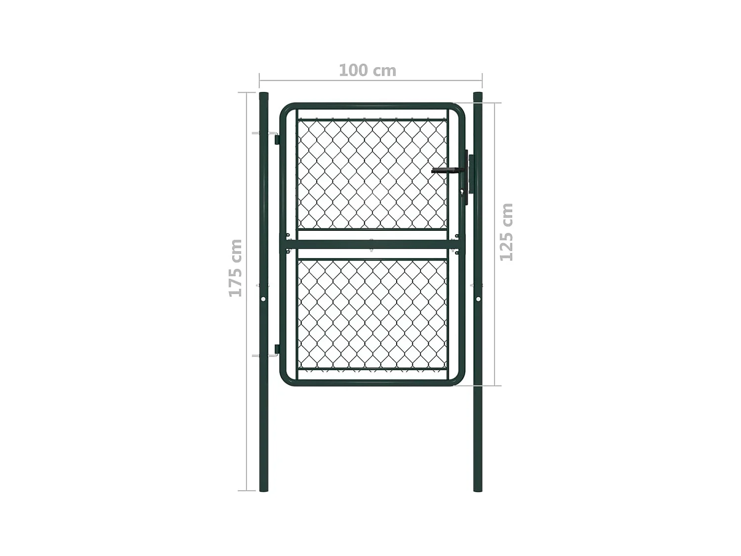 Portillon Acier 100 x 125 cm Vert