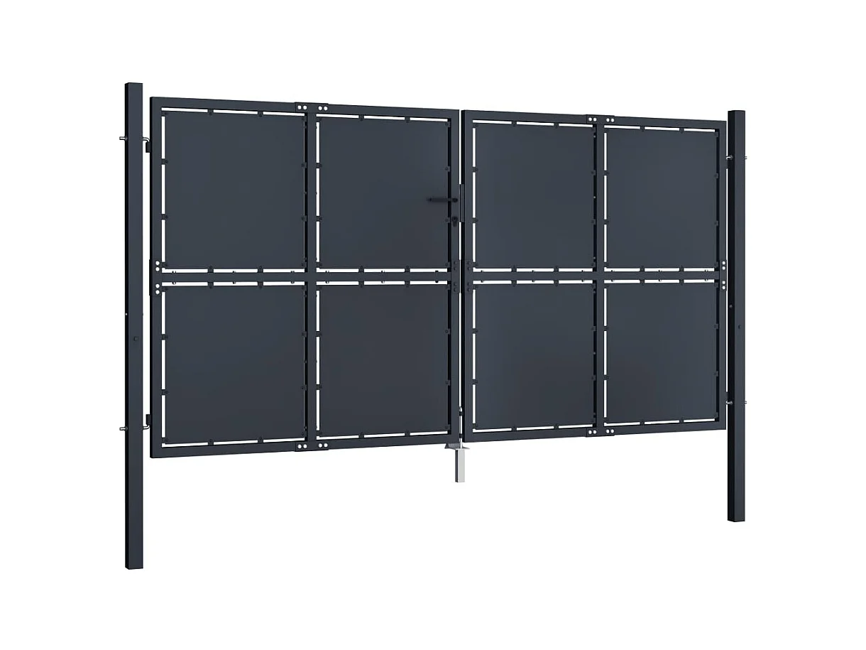 Portail de jardin Acier 300x150 cm Anthracite