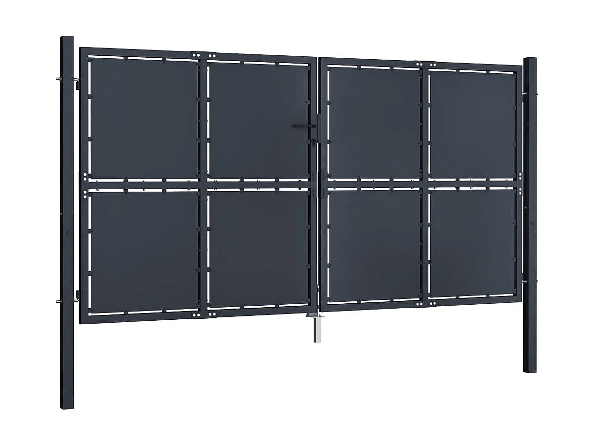 Portail de jardin Acier 300x150 cm Anthracite