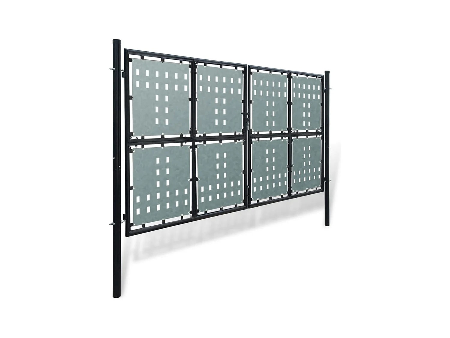 Schwarzes Einzelzauntor 300x200 cm