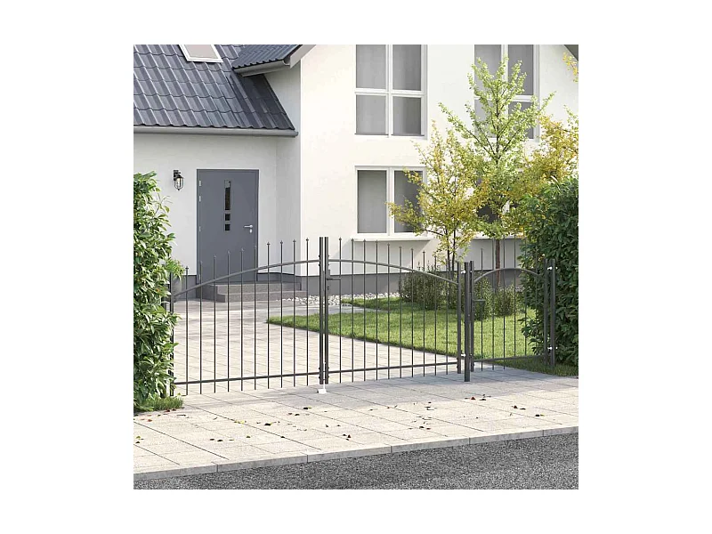 Porte de Jardin Noir 150 x 400 cm