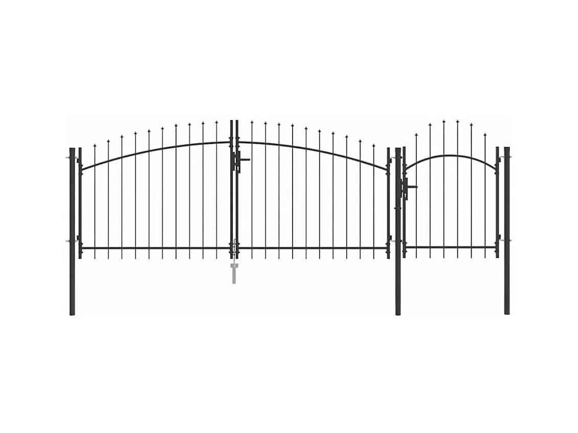 Porte de Jardin Noir 150 x 400 cm