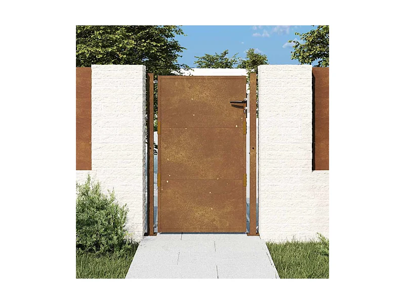 Tuinpoort 105x155 cm cortenstaal