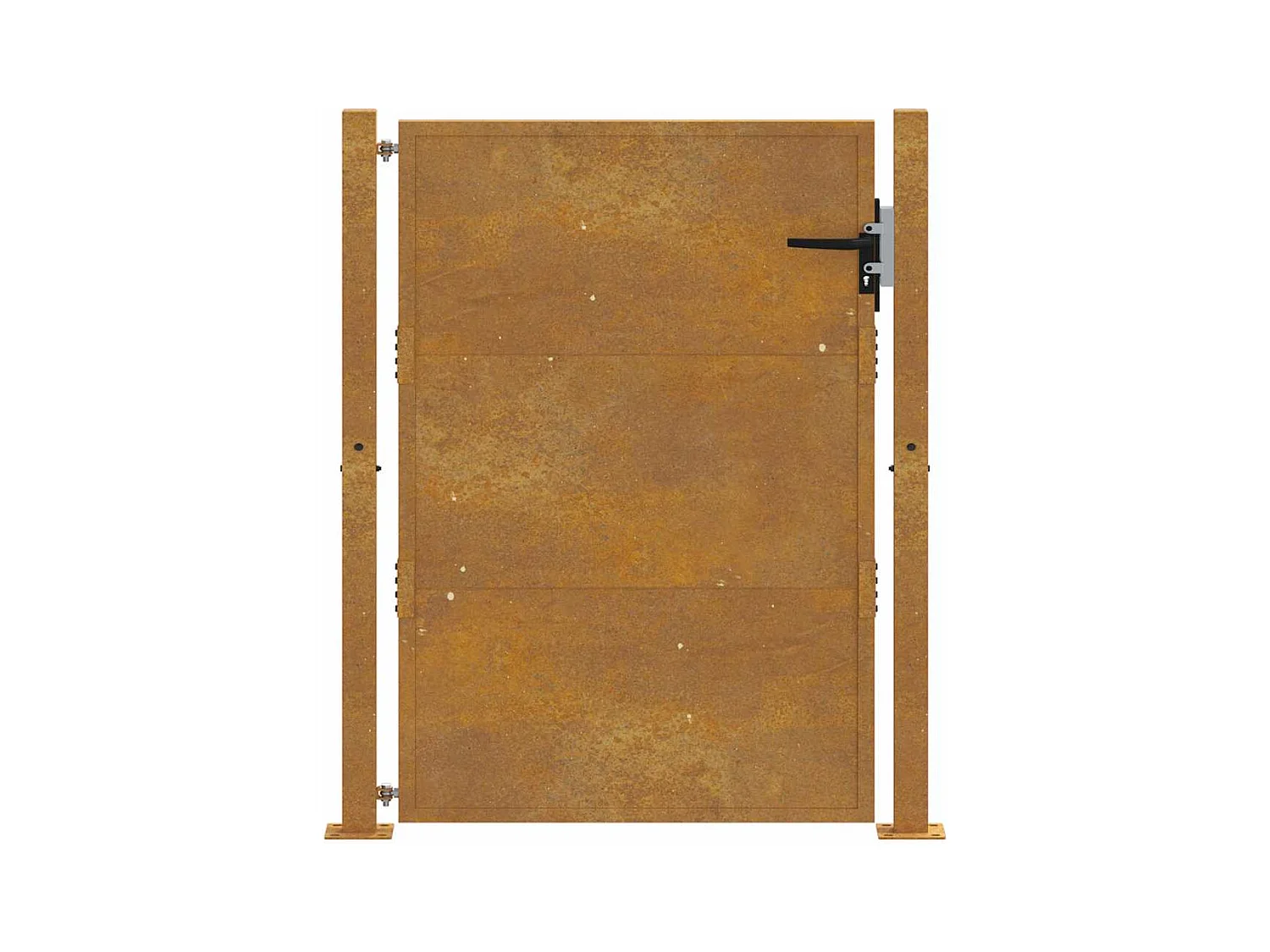 Puerta de jardín de acero corten de 105 x 155 cm.