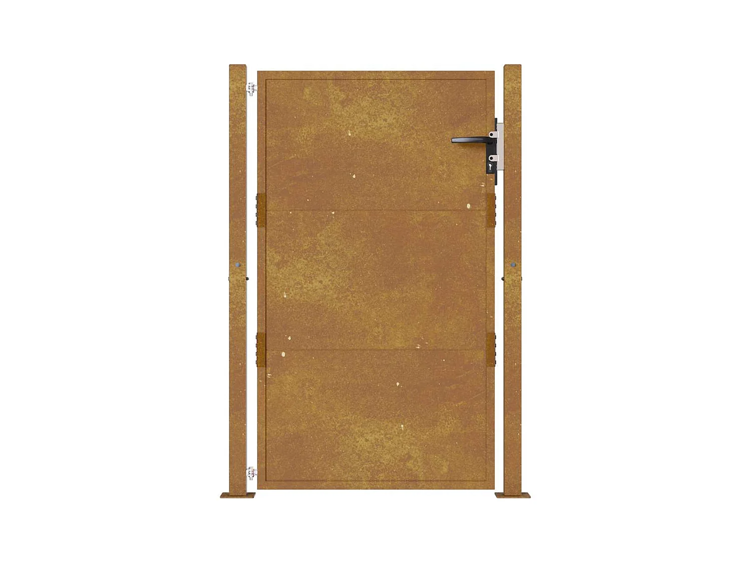 Puerta de jardín de acero corten de 105 x 155 cm.