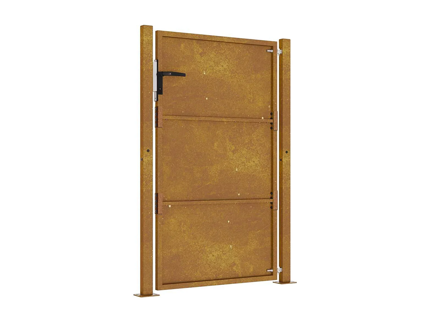 Puerta de jardín de acero corten de 105 x 155 cm.