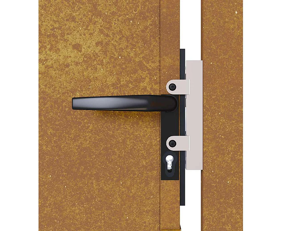 Puerta de jardín de acero corten de 105 x 155 cm.