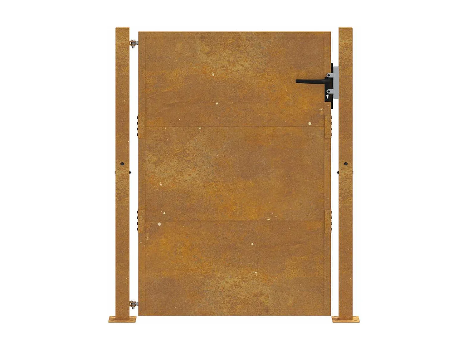 Cancello da giardino 105x155 cm in acciaio corten