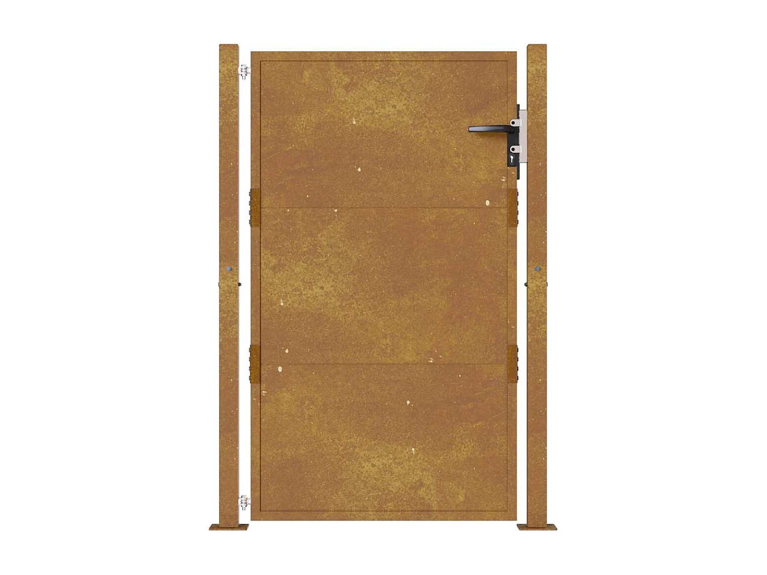 Cancello da giardino 105x155 cm in acciaio corten