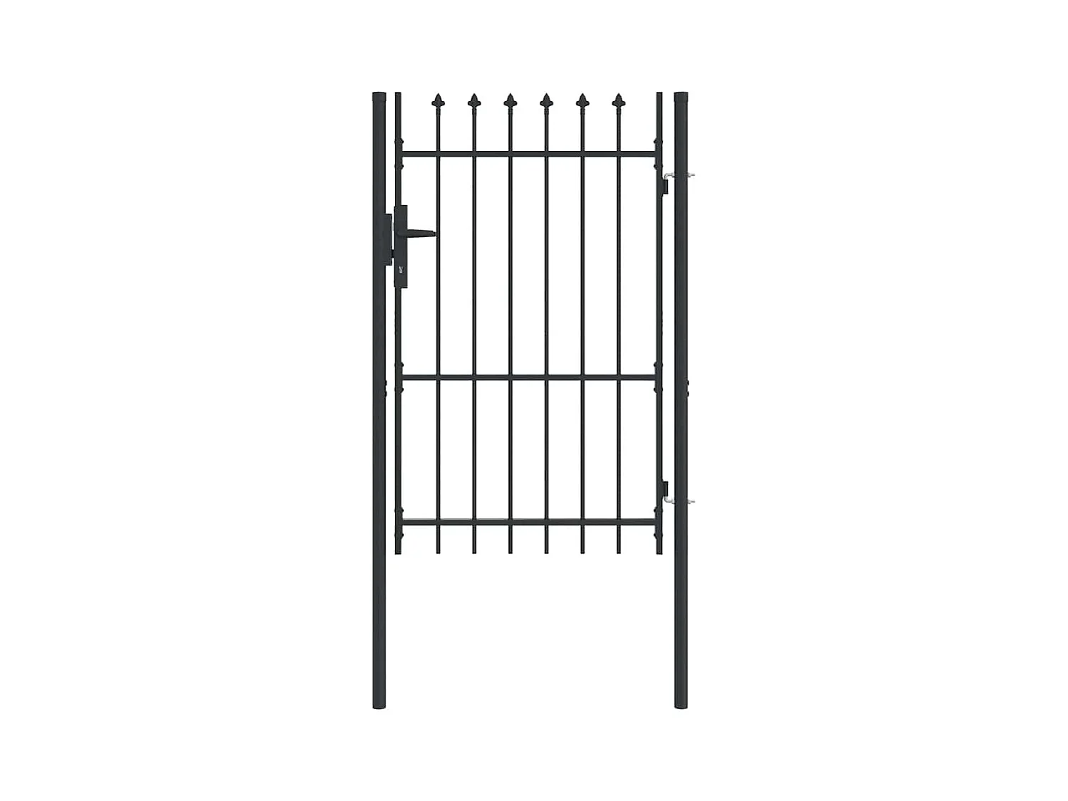 Cancello per recinzione grigio 100 x 150 cm in acciaio verniciato a polvere