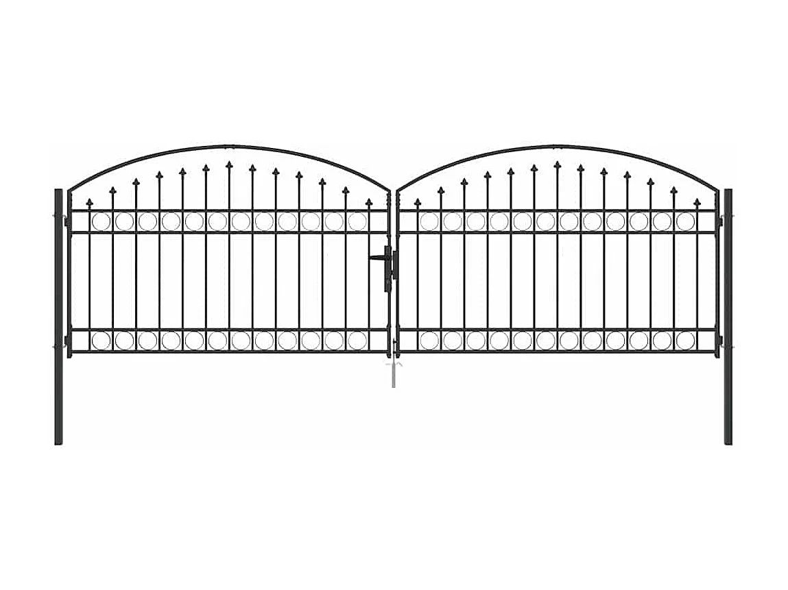 Cancello per recinzione Altro Grigio 400 x 125 cm Acciaio