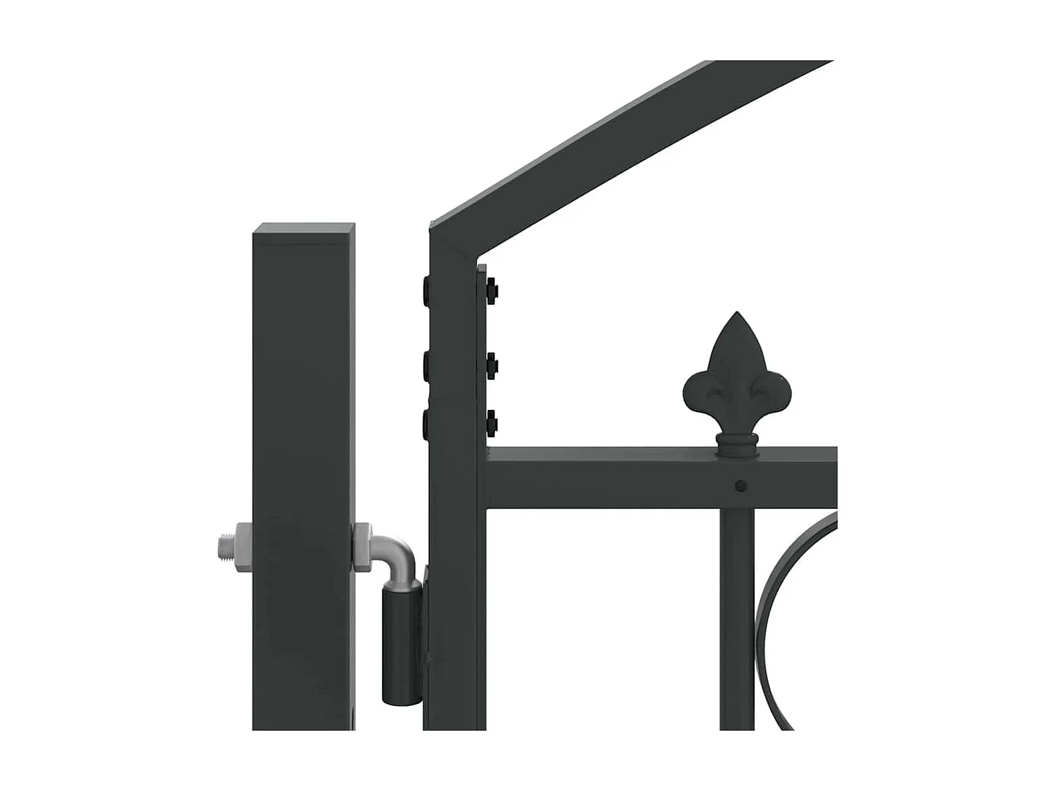 Cancello per recinzione Altro Grigio 400 x 125 cm Acciaio