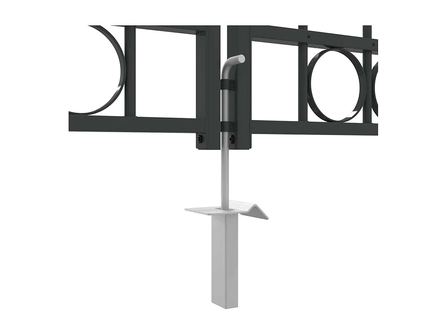 Cancello per recinzione Altro Grigio 400 x 125 cm Acciaio