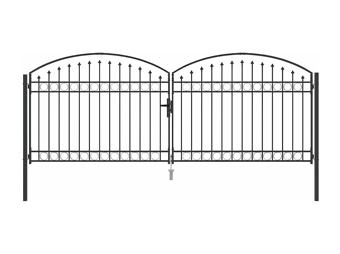 Cancello per recinzione Altro Regolabile Grigio 400 x 150 cm Acciaio