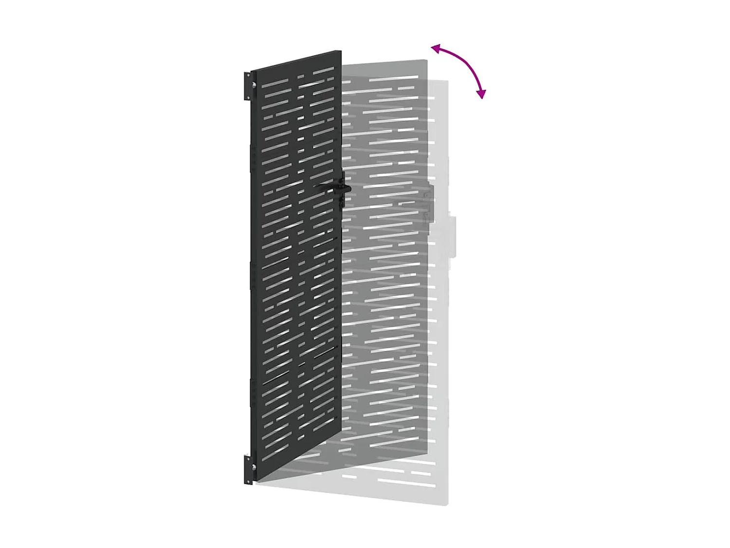 Puerta de jardín, Puerta de jardín 85x100 cm diseño cuadrado en acero corten