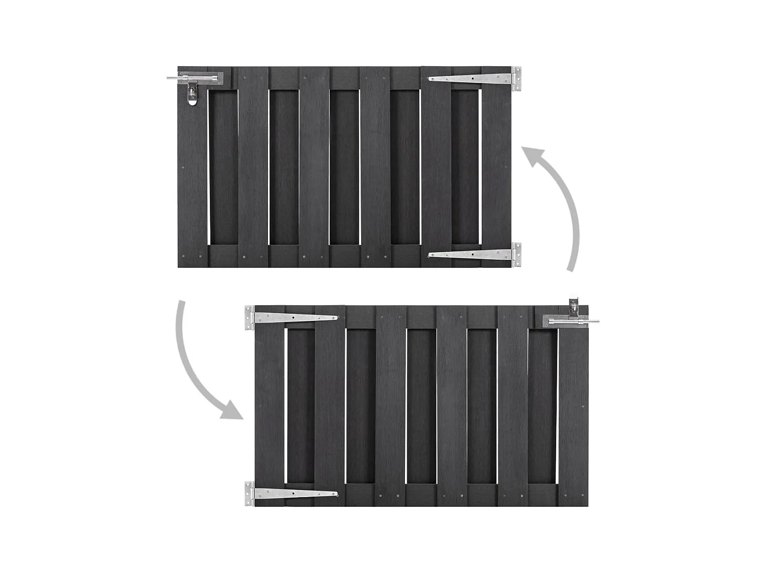 Portillon WPC 100x60 cm Gris