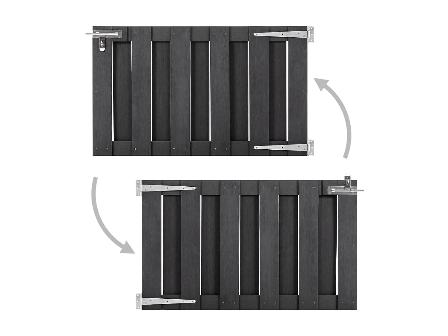 WPC Poort 100x60 cm Grijs