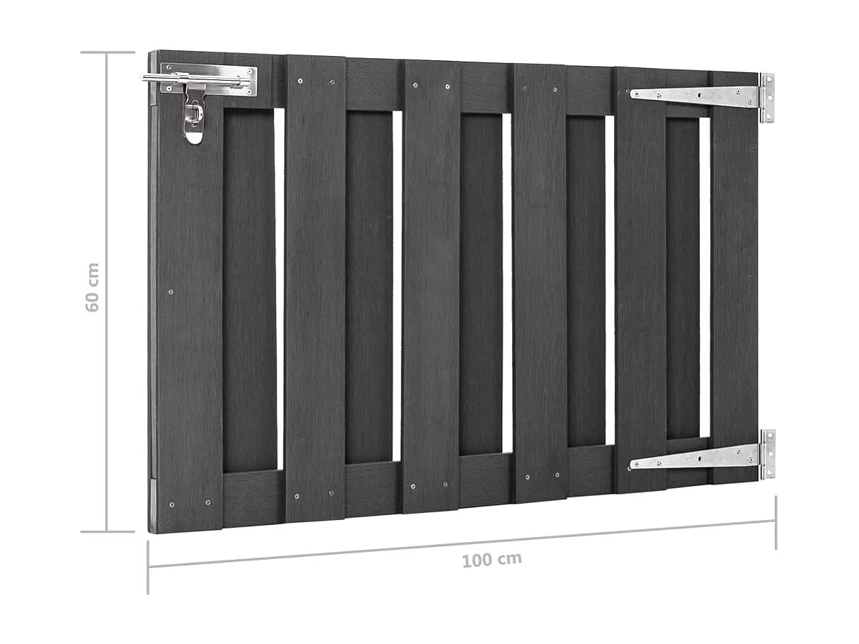 WPC Poort 100x60 cm Grijs