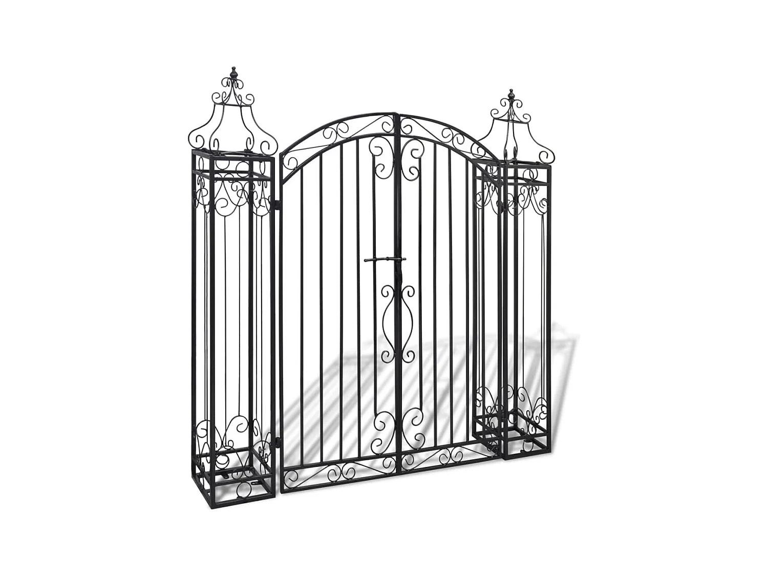 Cancello ornamentale da giardino in ferro battuto 122 x 20,5 x 134 cm