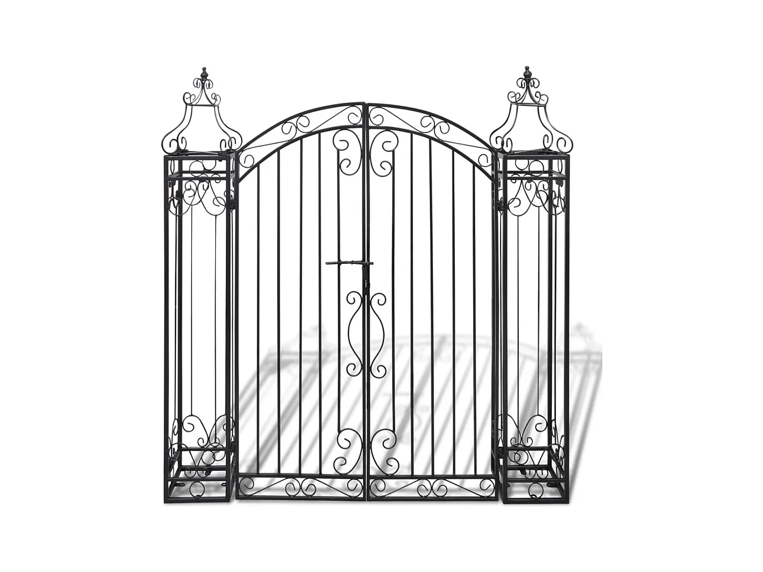 Cancello ornamentale da giardino in ferro battuto 122 x 20,5 x 134 cm