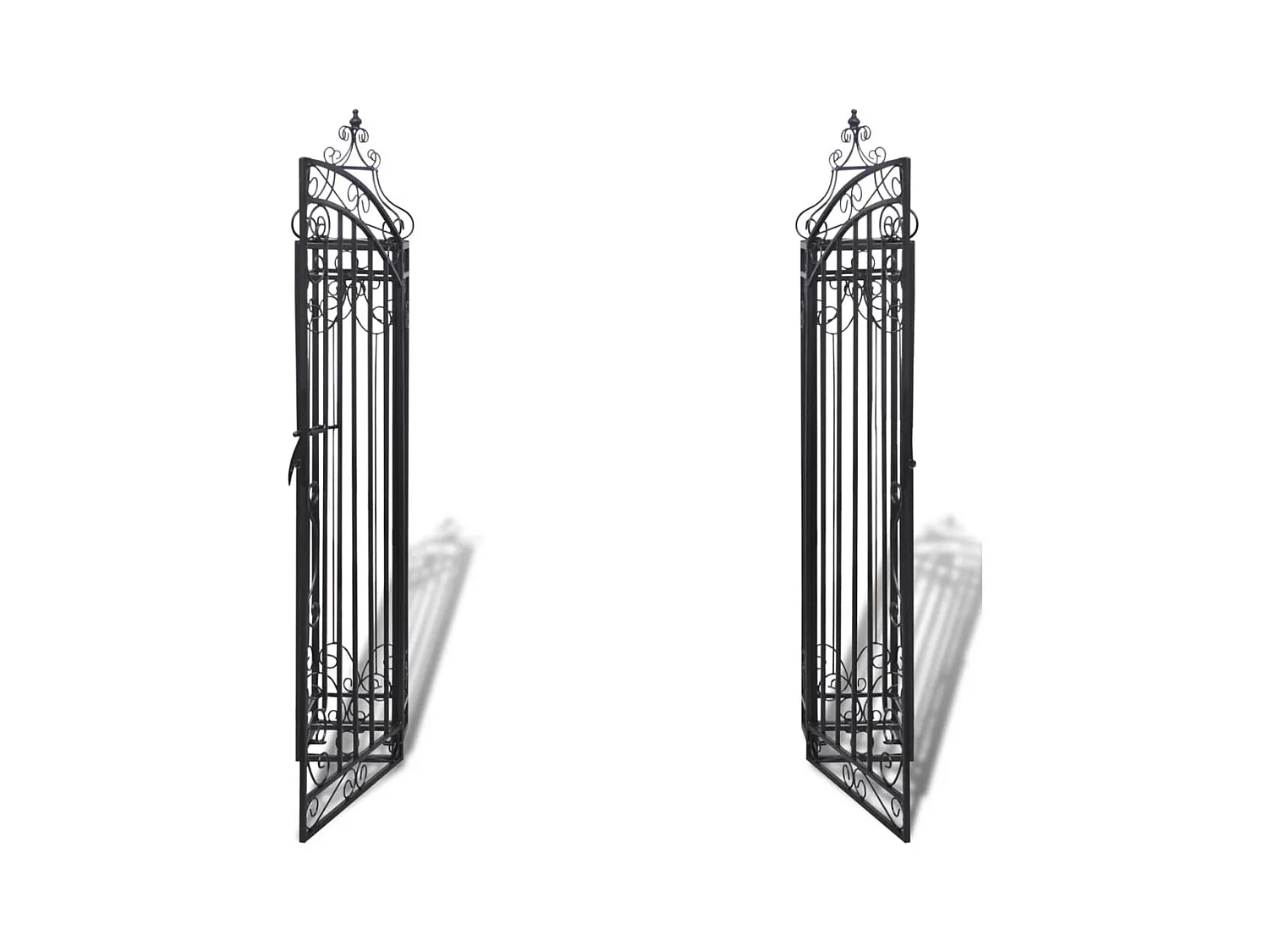 Cancello ornamentale da giardino in ferro battuto 122 x 20,5 x 134 cm