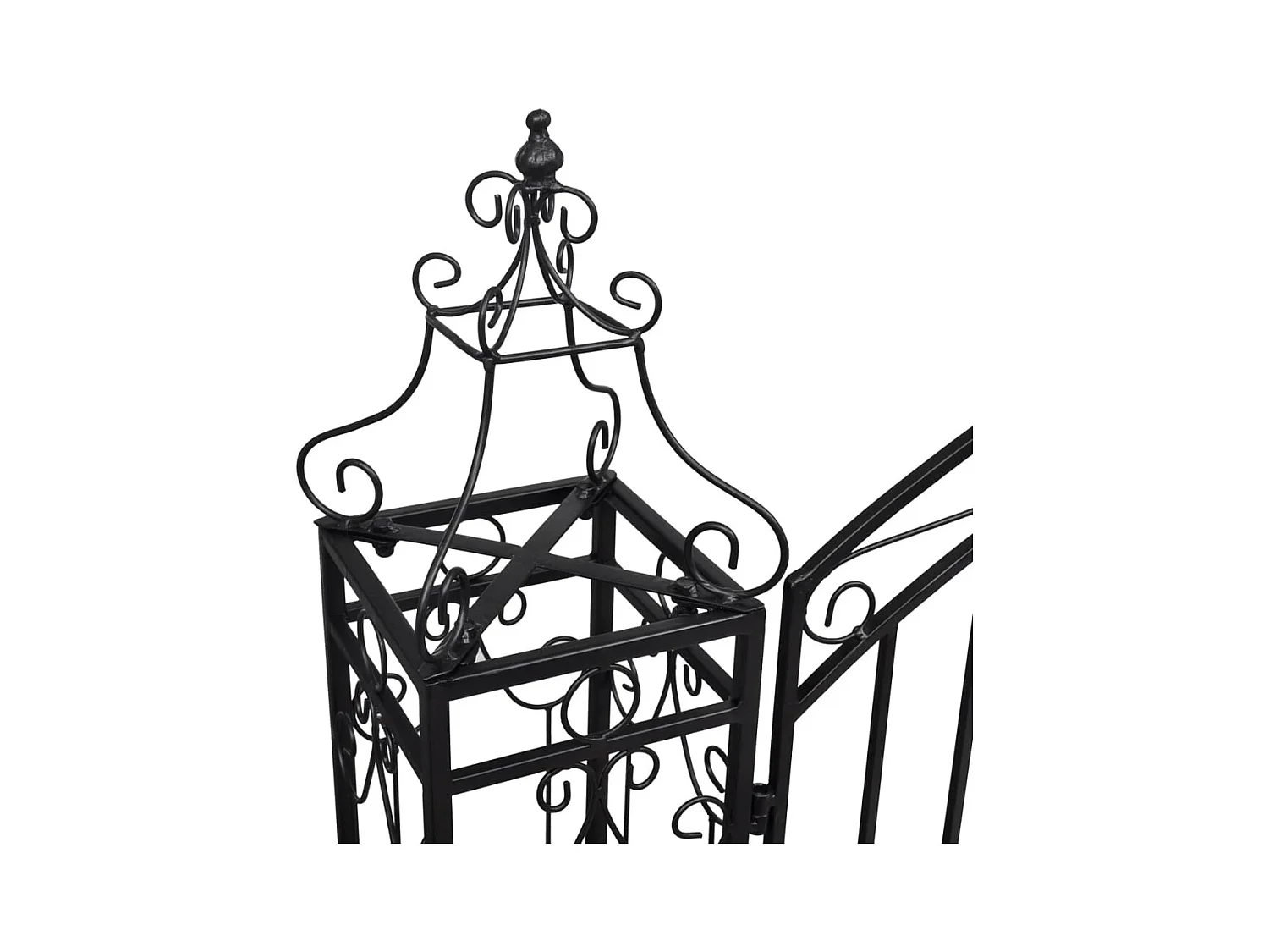 Cancello ornamentale da giardino in ferro battuto 122 x 20,5 x 134 cm