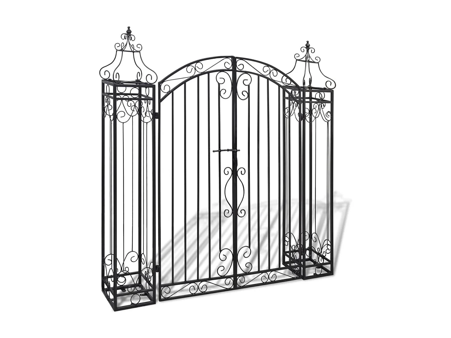 Portillon ornemental de jardin Fer forgé 122 x 20,5 x 134 cm