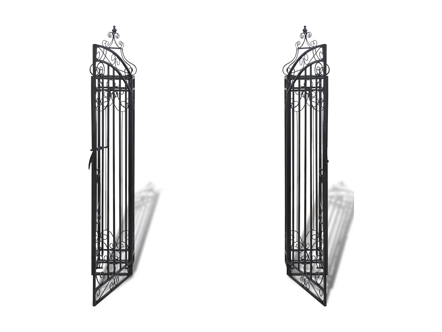 Portillon ornemental de jardin Fer forgé 122 x 20,5 x 134 cm