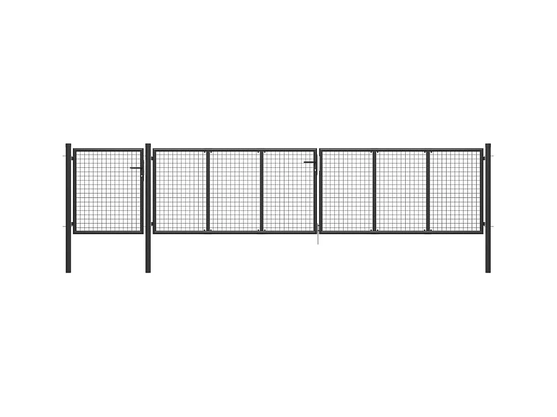 Portail de jardin Acier 500 x 75 cm Anthracite