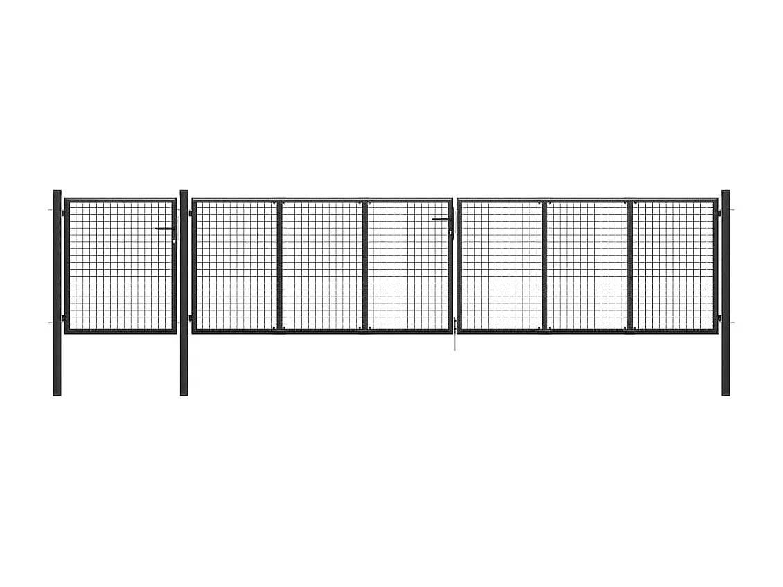 Portail de jardin Acier 500 x 75 cm Anthracite