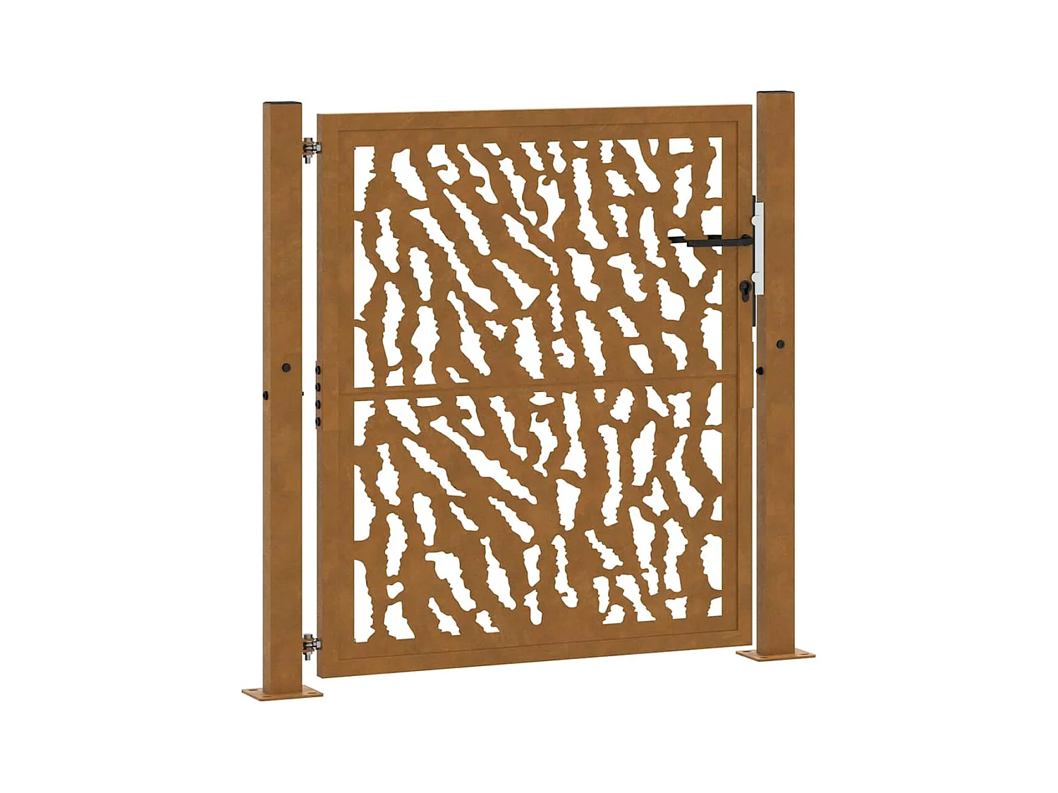 Weerbestendige stalen tuinpoort met maaswerkmotief