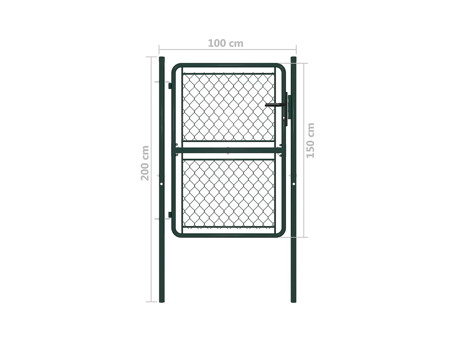 Portillon Acier 100 x 150 cm Vert