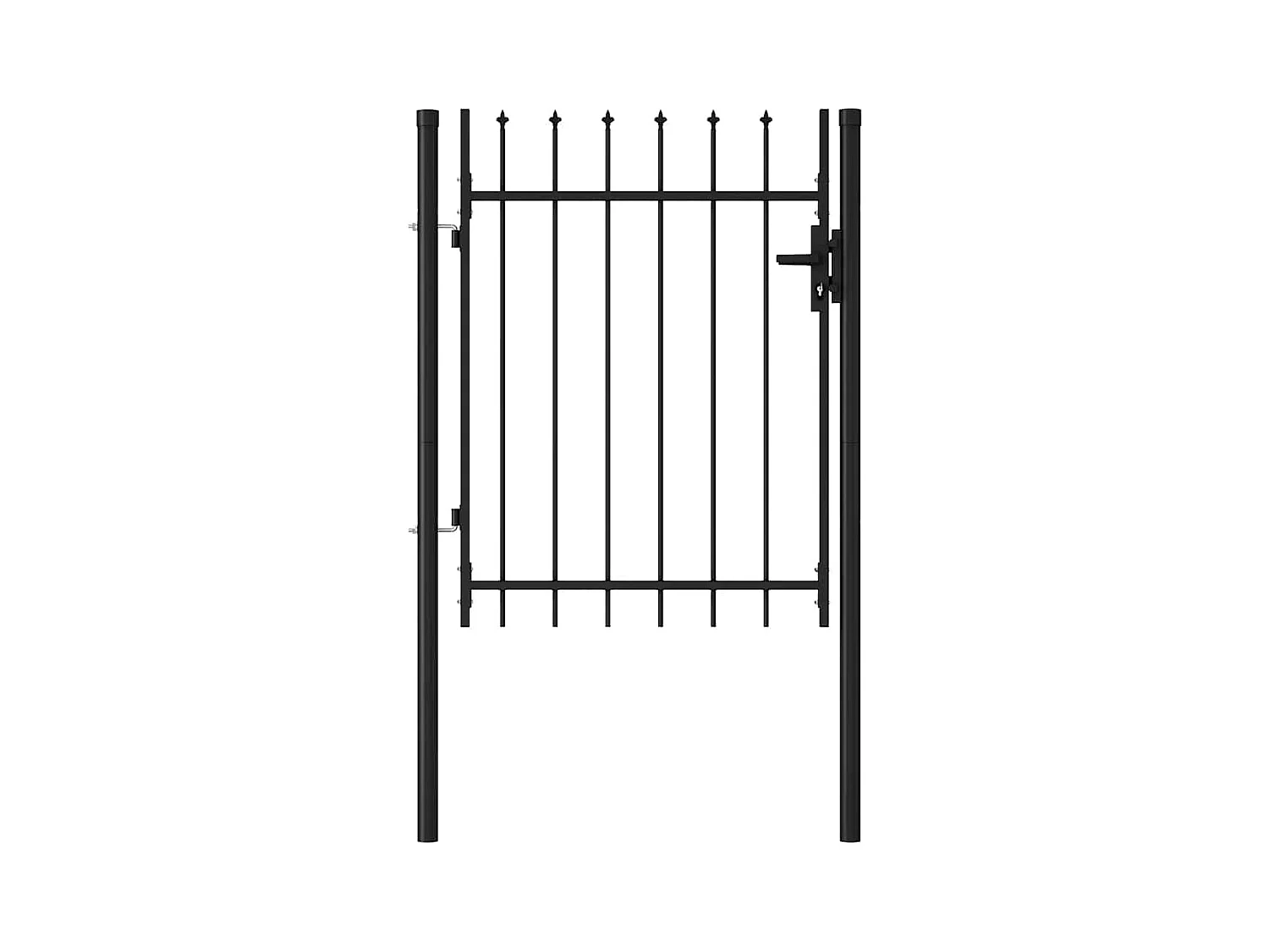 Puerta simple con punta de acero 1x1,2 m Negra